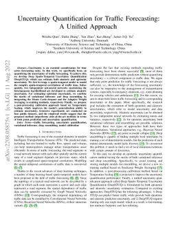 Uncertainty Quantification for Traffic Forecasting: A Unified Approach