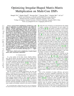 Optimizing Irregular-Shaped Matrix-Matrix Multiplication on Multi-Core
  DSPs