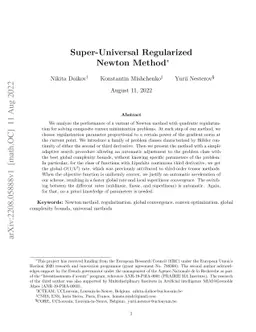 Super-Universal Regularized Newton Method