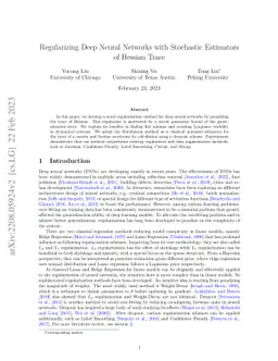 Regularizing Deep Neural Networks with Stochastic Estimators of Hessian
  Trace