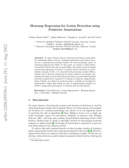 Heatmap Regression for Lesion Detection using Pointwise Annotations