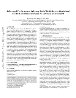Safety and Performance, Why not Both? Bi-Objective Optimized Model
  Compression toward AI Software Deployment