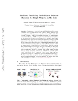RelPose: Predicting Probabilistic Relative Rotation for Single Objects
  in the Wild