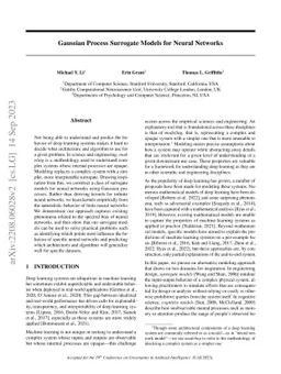 Gaussian Process Surrogate Models for Neural Networks