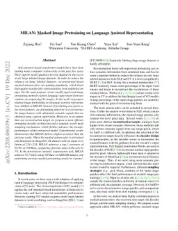 MILAN: Masked Image Pretraining on Language Assisted Representation