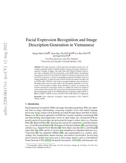 Facial Expression Recognition and Image Description Generation in
  Vietnamese