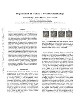 Dropout is NOT All You Need to Prevent Gradient Leakage