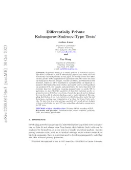 Differentially Private Kolmogorov-Smirnov-Type Tests