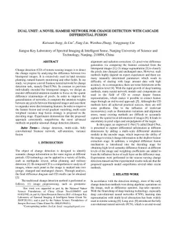 dual unet:a novel siamese network for change detection with cascade
  differential fusion