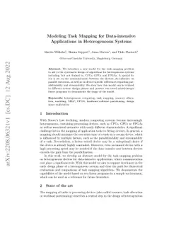 Modeling Task Mapping for Data-intensive Applications in Heterogeneous
  Systems