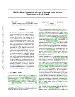 EEGNN: Edge Enhanced Graph Neural Network with a Bayesian Nonparametric
  Graph Model