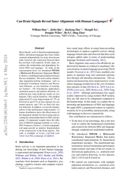 Can Brain Signals Reveal Inner Alignment with Human Languages?