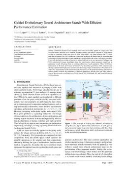 Guided Evolutionary Neural Architecture Search With Efficient
  Performance Estimation