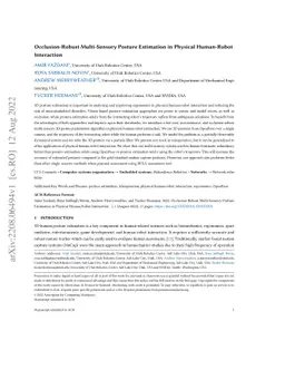 Occlusion-Robust Multi-Sensory Posture Estimation in Physical
  Human-Robot Interaction