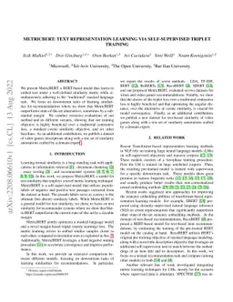 MetricBERT: Text Representation Learning via Self-Supervised Triplet
  Training