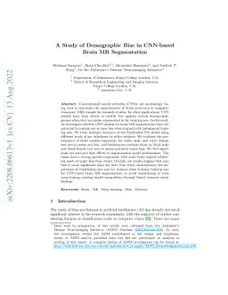 A Study of Demographic Bias in CNN-based Brain MR Segmentation