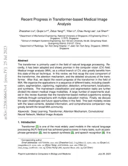 Recent Progress in Transformer-based Medical Image Analysis