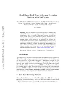 Cloud-Based Real-Time Molecular Screening Platform with MolFormer