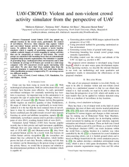 UAV-CROWD: Violent and non-violent crowd activity simulator from the
  perspective of UAV