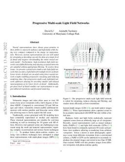 Progressive Multi-scale Light Field Networks