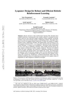 Lyapunov Design for Robust and Efficient Robotic Reinforcement Learning