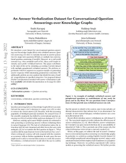 An Answer Verbalization Dataset for Conversational Question Answerings
  over Knowledge Graphs