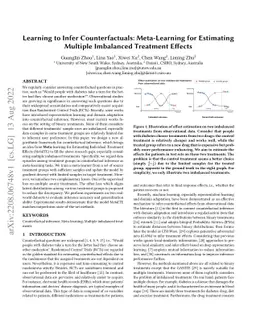 Learning to Infer Counterfactuals: Meta-Learning for Estimating Multiple
  Imbalanced Treatment Effects