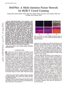 MAFNet: A Multi-Attention Fusion Network for RGB-T Crowd Counting