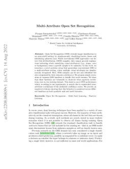 Multi-Attribute Open Set Recognition