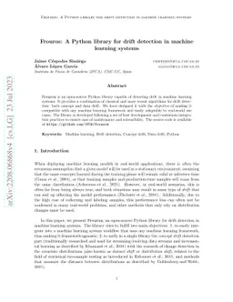 Frouros: A Python library for drift detection in machine learning
  systems
