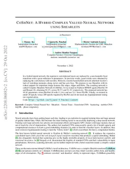 CoShNet: A Hybrid Complex Valued Neural Network using Shearlets