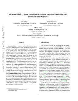 Gradient Mask: Lateral Inhibition Mechanism Improves Performance in
  Artificial Neural Networks