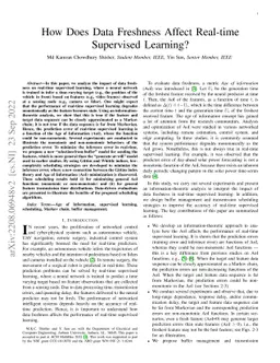 How Does Data Freshness Affect Real-time Supervised Learning?