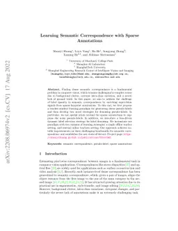 Learning Semantic Correspondence with Sparse Annotations