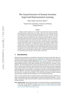 The Causal Structure of Domain Invariant Supervised Representation
  Learning