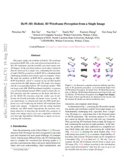 HoW-3D: Holistic 3D Wireframe Perception from a Single Image
