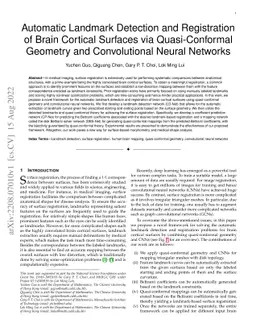 Automatic Landmark Detection and Registration of Brain Cortical Surfaces
  via Quasi-Conformal Geometry and Convolutional Neural Networks