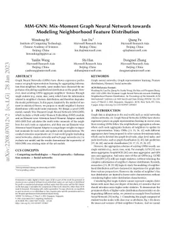 MM-GNN: Mix-Moment Graph Neural Network towards Modeling Neighborhood
  Feature Distribution