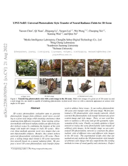 UPST-NeRF: Universal Photorealistic Style Transfer of Neural Radiance
  Fields for 3D Scene