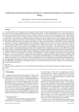 A Blockchain-based Decentralised and Dynamic Authorisation Scheme for
  the Internet of Things