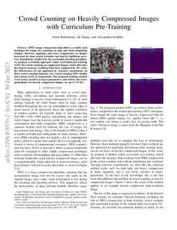 Crowd Counting on Heavily Compressed Images with Curriculum Pre-Training