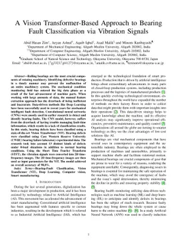 A Vision Transformer-Based Approach to Bearing Fault Classification via
  Vibration Signals