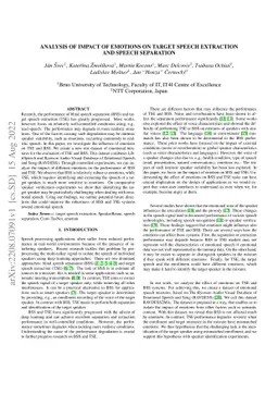 Analysis of impact of emotions on target speech extraction and speech
  separation