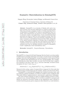 Seminaive Materialisation in DatalogMTL