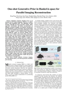 One-shot Generative Prior in Hankel-k-space for Parallel Imaging
  Reconstruction