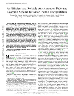 An Efficient and Reliable Asynchronous Federated Learning Scheme for
  Smart Public Transportation