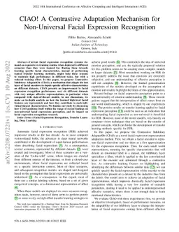 CIAO! A Contrastive Adaptation Mechanism for Non-Universal Facial
  Expression Recognition