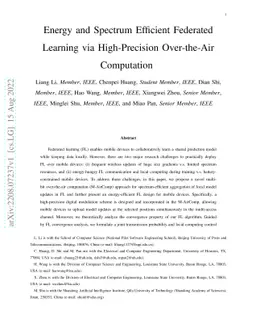 Energy and Spectrum Efficient Federated Learning via High-Precision
  Over-the-Air Computation