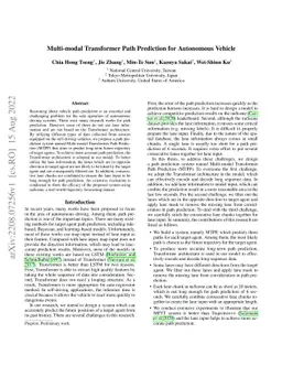 Multi-modal Transformer Path Prediction for Autonomous Vehicle