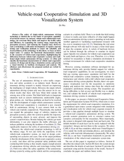 Vehicle-road Cooperative Simulation and 3D Visualization System